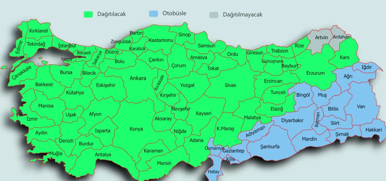 2025 yılı dağıtım yapılacak iller