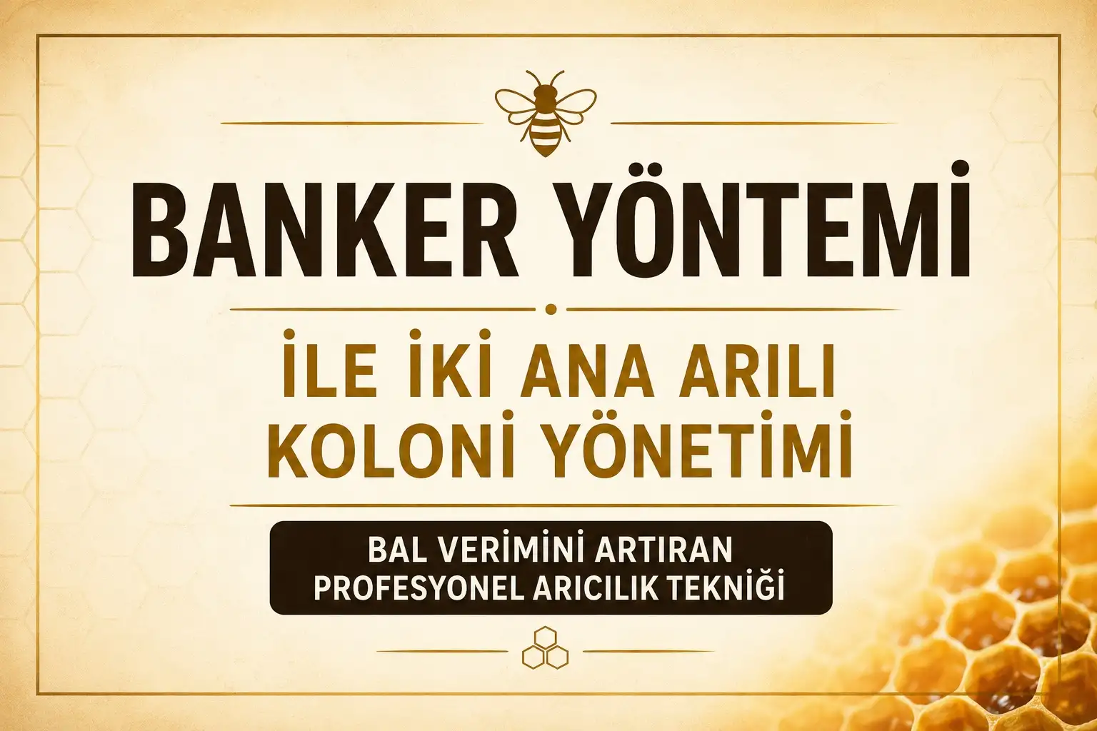 Banker Yöntemi ile İki Ana Arılı Koloni Yönetimi 2