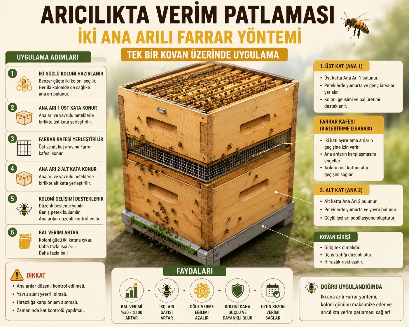 İki Ana Arılı Farrar Yöntemi